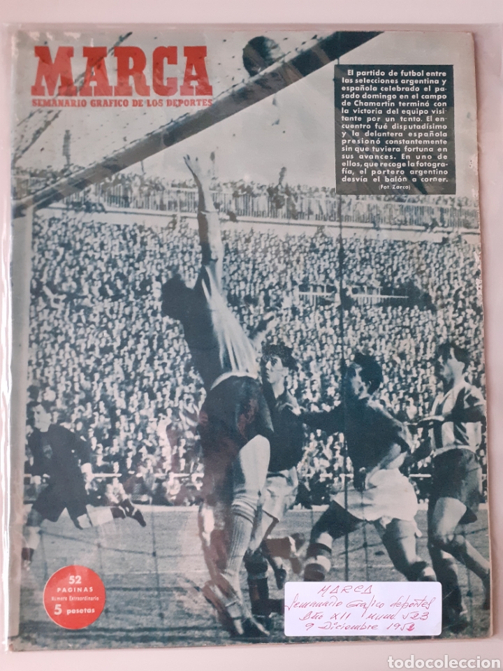 Sammelleidenschaft Sport: MARCA Semanario grafico n&uacute;mero extraordinario 523 de fecha 9 diciembre de 1952