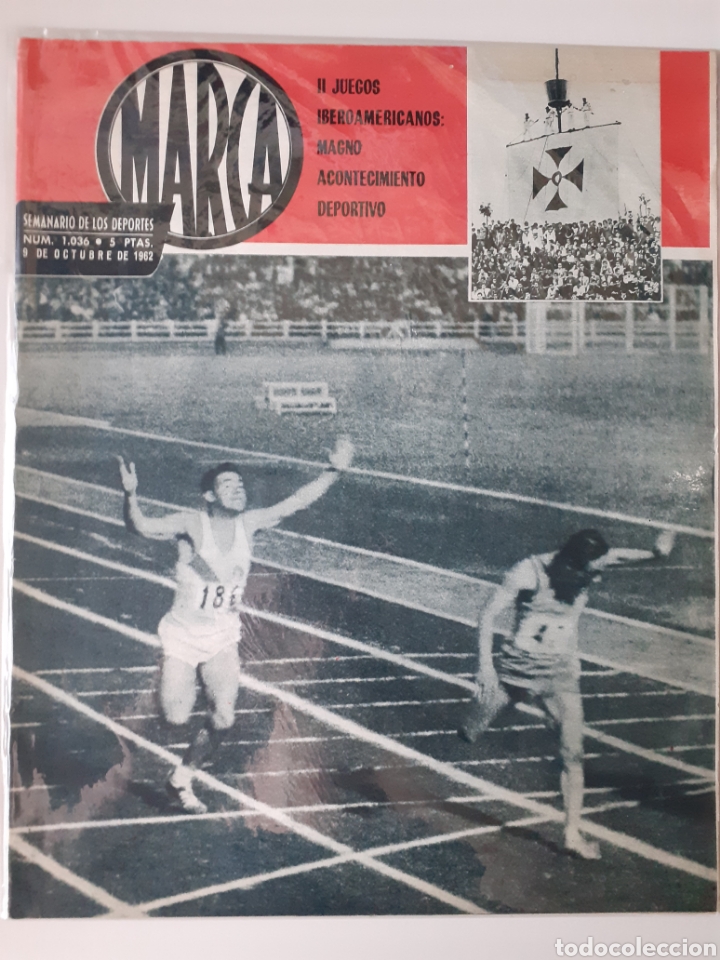 Colecionismo desportivo: MARCA Semanario gr&aacute;fico deportivo n&uacute;mero 1.036 fecha 9 de octubre de 1962