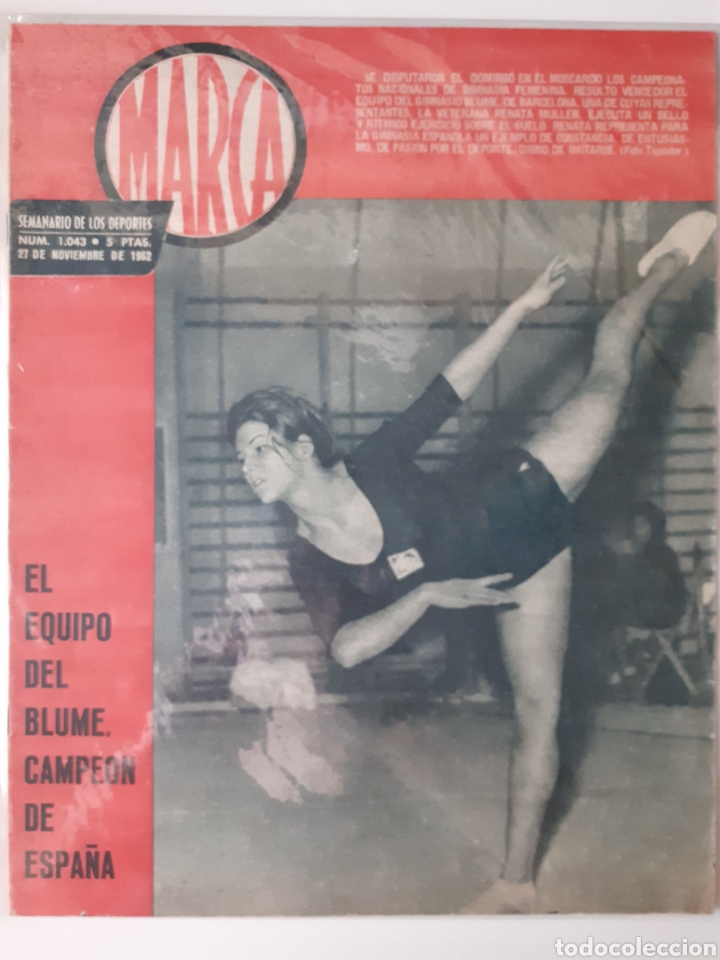 Colecionismo desportivo: MARCA Semanario gr&aacute;fico deportivo n&uacute;mero 1.043 fecha 27 de noviembre de 1962