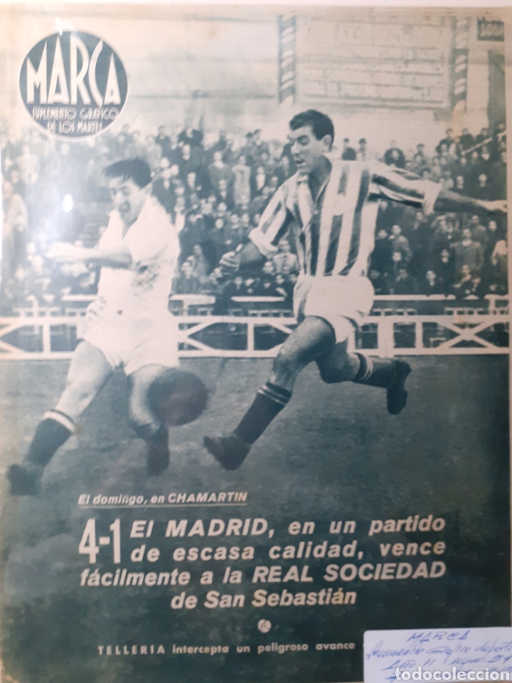 Colecionismo desportivo: MARCA Semanario gr&aacute;fico deportivo n&uacute;mero 54 fecha 7 de diciembre de 1943