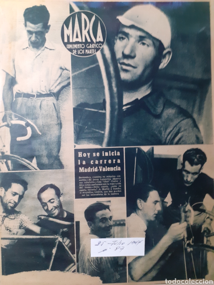 Colecionismo desportivo: MARCA Semanario gr&aacute;fico deportivo n&uacute;mero 87 fecha 25 de Julio de 1944