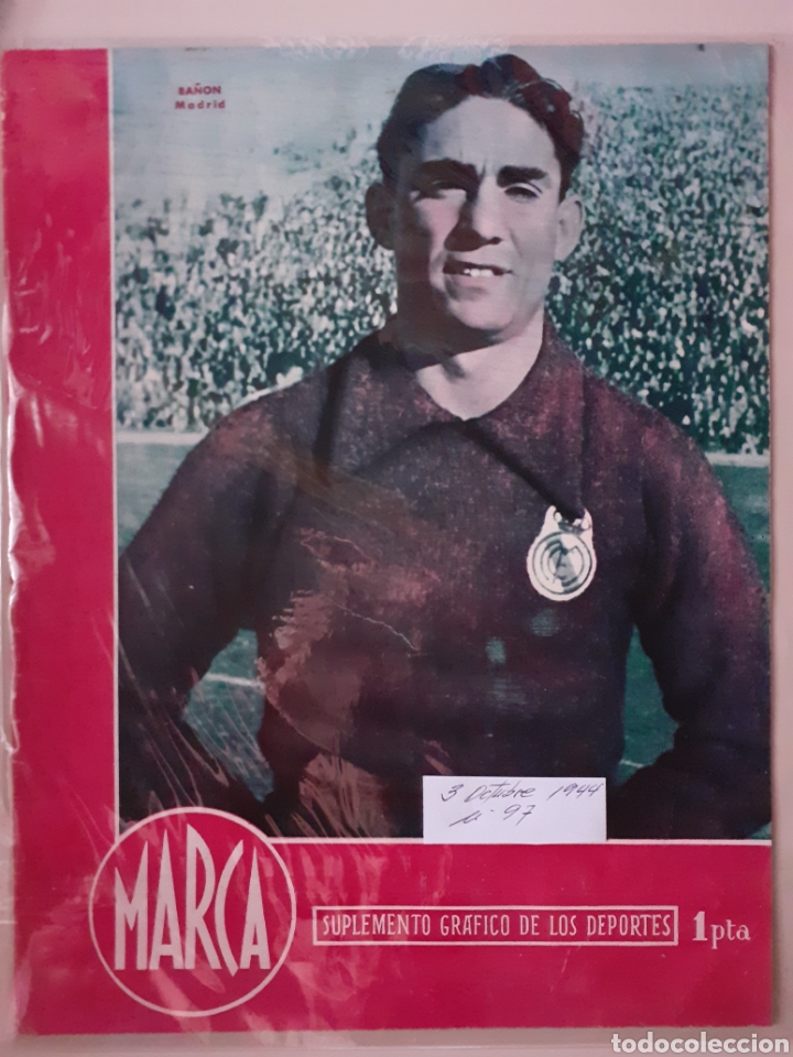 Colecionismo desportivo: MARCA Semanario gr&aacute;fico deportivo n&uacute;mero 97 fecha 3 octubre de 1944