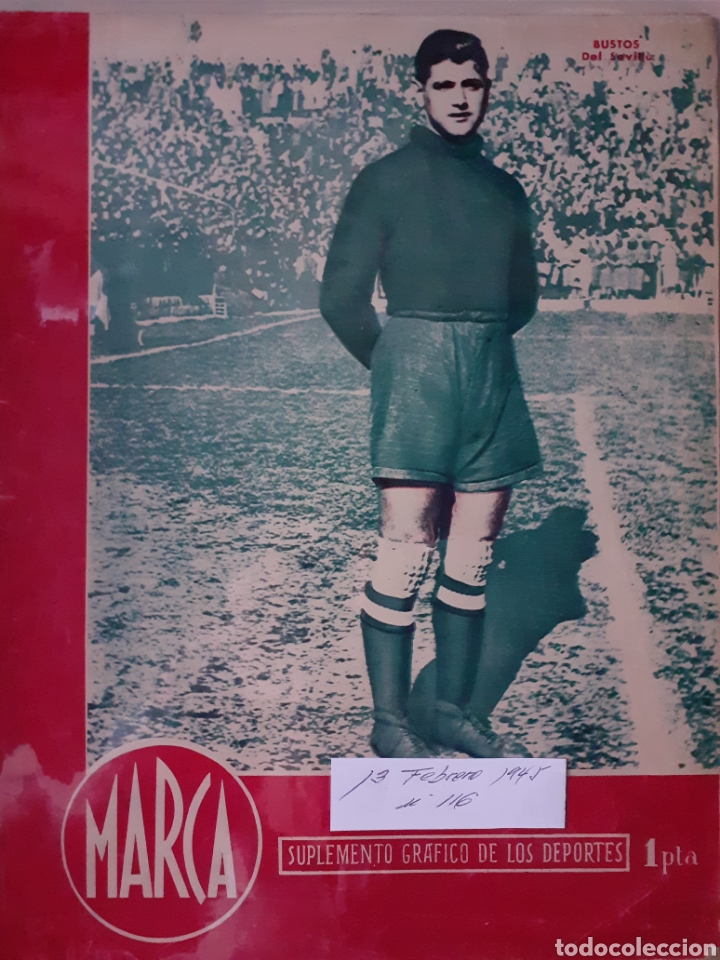 Colecionismo desportivo: MARCA Semanario gr&aacute;fico deportivo n&uacute;mero 116 fecha 13 febrero de 1945