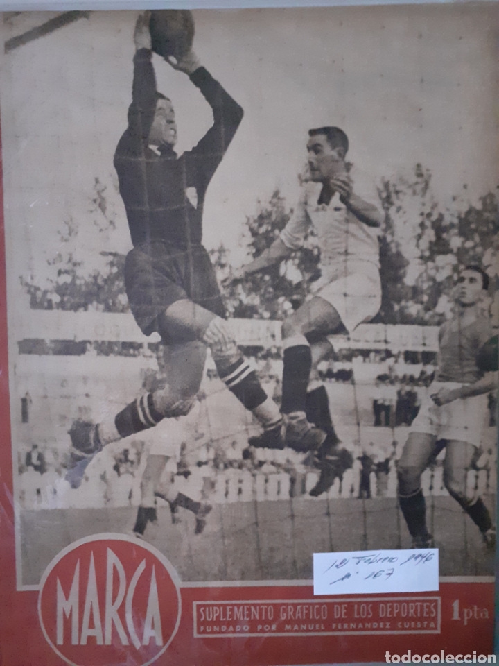 Coleccionismo deportivo: MARCA Semanario gr&aacute;fico deportivo n&uacute;mero 167 fecha 12 febrero de 1946