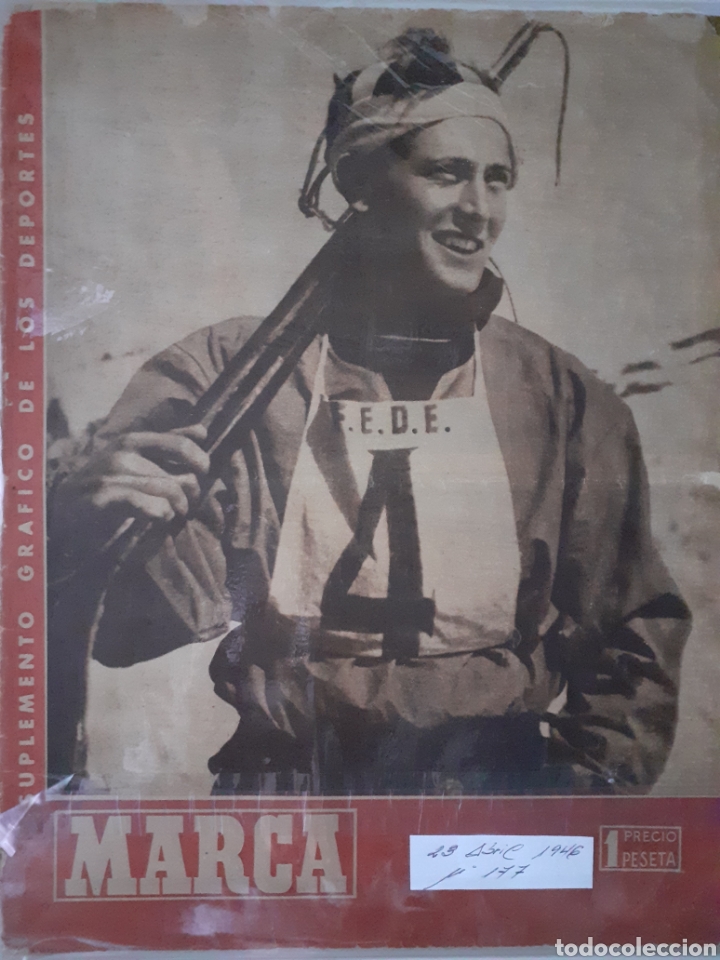 Coleccionismo deportivo: MARCA Semanario gr&aacute;fico deportivo n&uacute;mero 177 fecha 23 abril de 1946