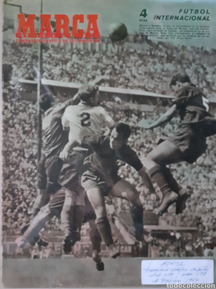 Coleccionismo deportivo: MARCA Semanario gr&aacute;fico deportivo n&uacute;mero 583 fecha 2 febrero de 1954