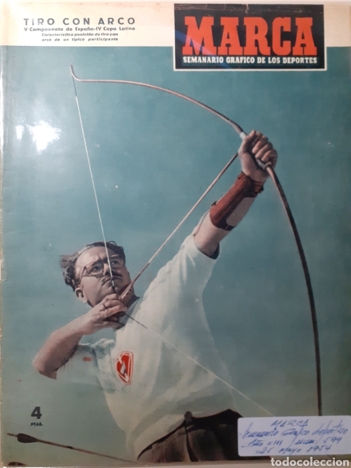 Coleccionismo deportivo: MARCA Semanario gr&aacute;fico deportivo n&uacute;mero 599 fecha 25 de mayo de 1954