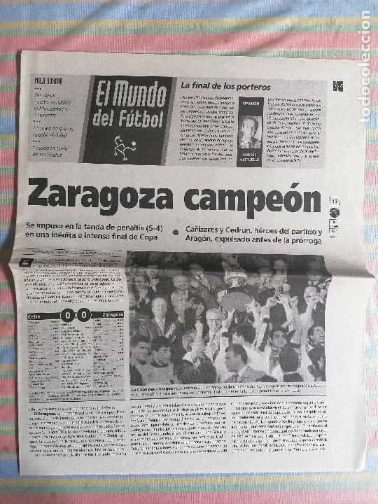 Sammelleidenschaft Sport: MUNDO DEPORTIVO Suplemento 21 de abril 1994 FINAL COPA DEL REY Zaragoza Campe&oacute;n Celta 0-0 (5-4)