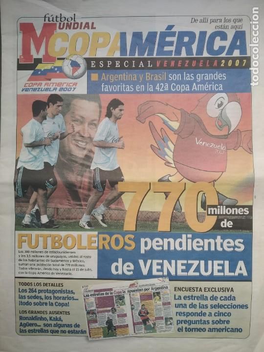Coleccionismo deportivo: MARCA COPA AMERICA 2007 - Foto 1