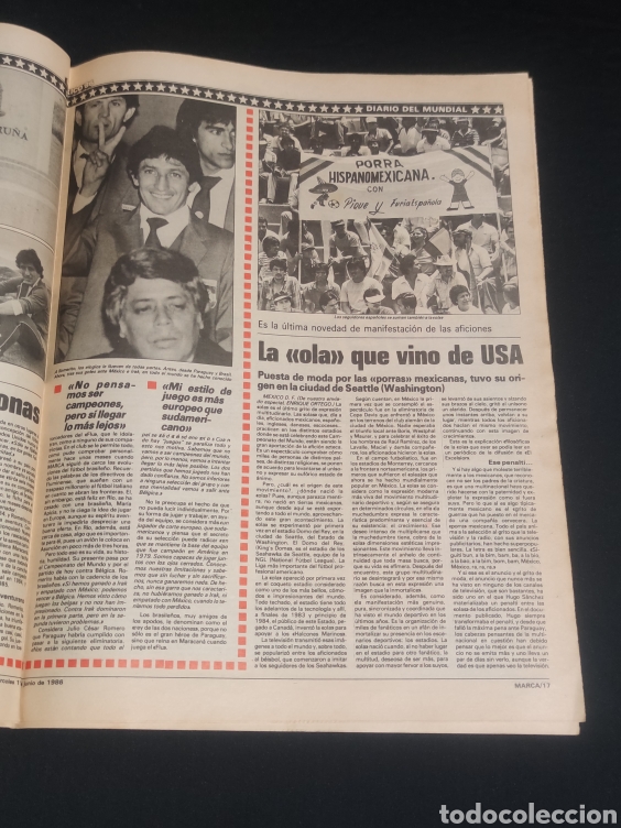 Coleccionismo deportivo: Marca, mundial de Mexico, dia 11 de junio de 1986. - Foto 2