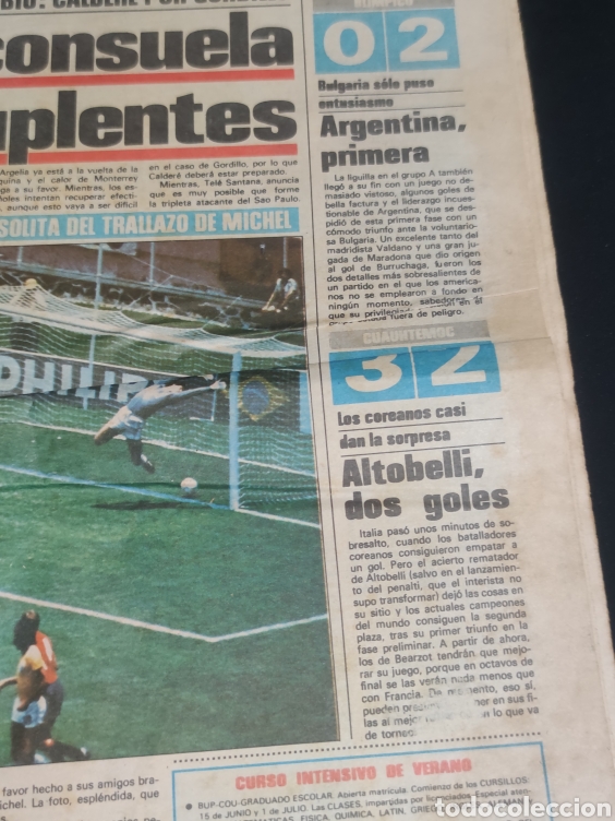 Coleccionismo deportivo: Marca, mundial de Mexico, dia 11 de junio de 1986. - Foto 6