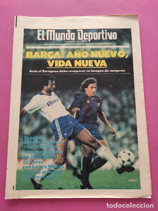 Colecionismo desportivo: DIARIO EL MUNDO DEPORTIVO 1986 POSTER SE&Ntilde;OR REAL ZARAGOZA - CASUCO - VALLADOLID - KUUSYSI LAHTI