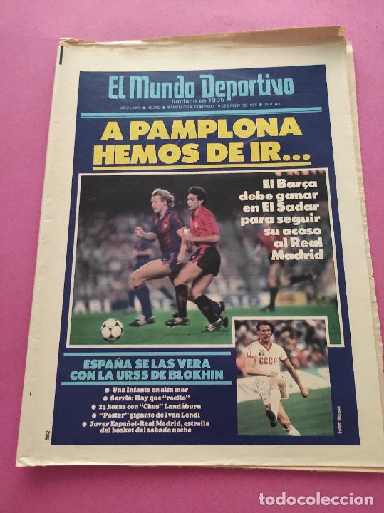 Colecionismo desportivo: DIARIO EL MUNDO DEPORTIVO 1986 POSTER IVAN LENDL - OSASUNA BAR&Ccedil;A - URSS DASSAEV - LANDABURU ATLETI