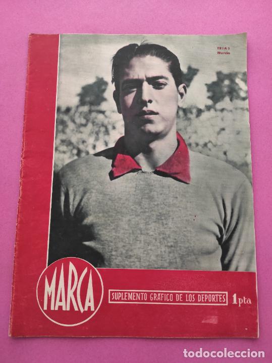 Colecionismo desportivo: PERIODICO MARCA N&ordm; 99 1944 AT. AVIACION-REAL MURCIA TRIAS - SEVILLA 6-0 SPORTING - SABADELL GRANADA