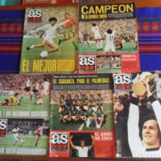Coleccionismo deportivo: 1974 CON PÓSTER AS COLOR 165 ALEMANIA 172 FC BARCELONA 174 VALENCIA 190 OVIEDO 193 REAL MADRID. BE.. Lote 281983853