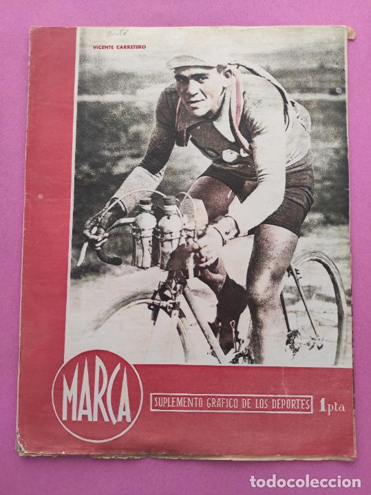 Colecionismo desportivo: PERIODICO MARCA N&ordm; 140 1945 ATLETISMO GERONA - BOXEO - TIRO PICHON - VICENTE CARRETERO