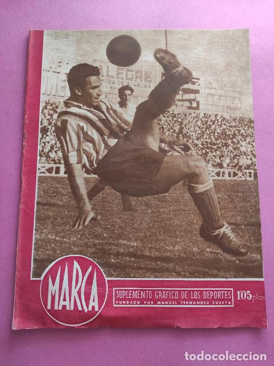 Colecionismo desportivo: PERIODICO MARCA N&ordm; 157 1945 AT. AVIACION - CD CASTELLON - REAL OVIEDO - DEPORTIVO CORU&Ntilde;A - HERCULES