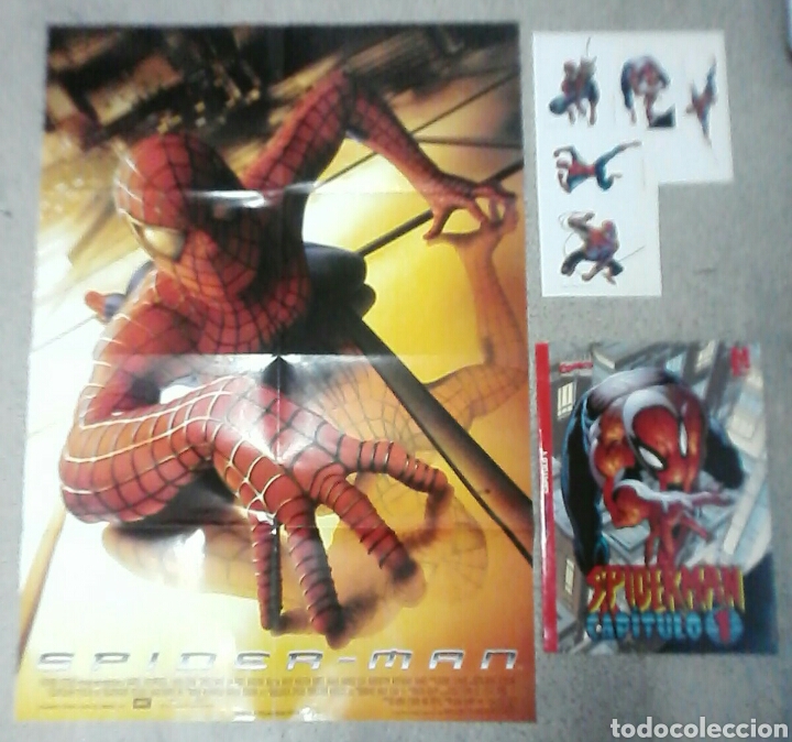Coleccionismo deportivo: Poster spiderman y carpeta del marca - Foto 1