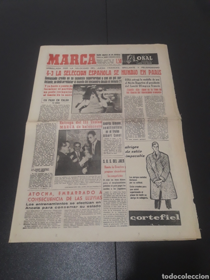 Colecionismo desportivo: 18/12/1959. FRIENDLY: FRANCE 4 - SPAIN 3.