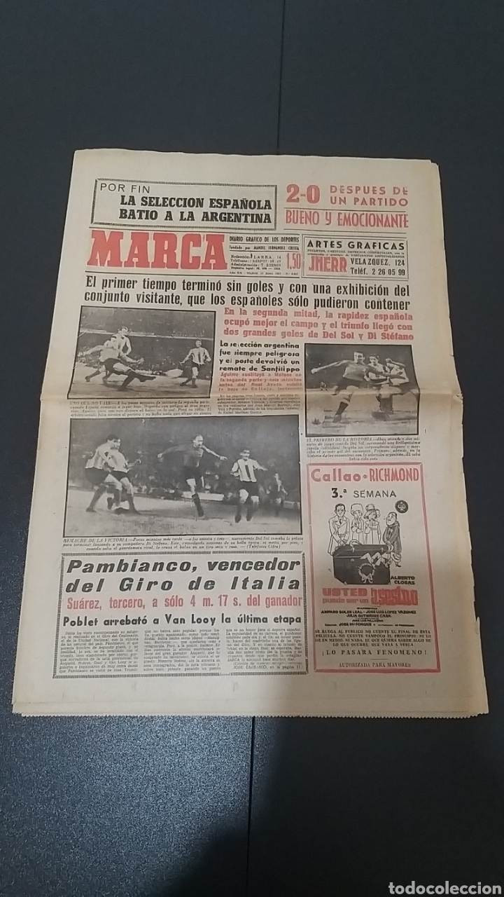 Colecionismo desportivo: 12/06/1961. FRIENDLY: SPAIN - ARGENTINA / ELCHE - CEUTA 4 - 0 OSASUNA - OVIEDO.