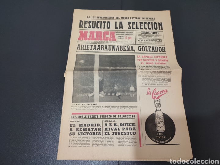 Sammelleidenschaft Sport: 12/02/1970. FRIEDNLY: SPAIN - WEST GERMANY.