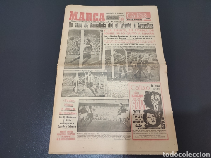 Colecionismo desportivo: 08/12/1952. ESPA&Ntilde;A ARGENTINA.