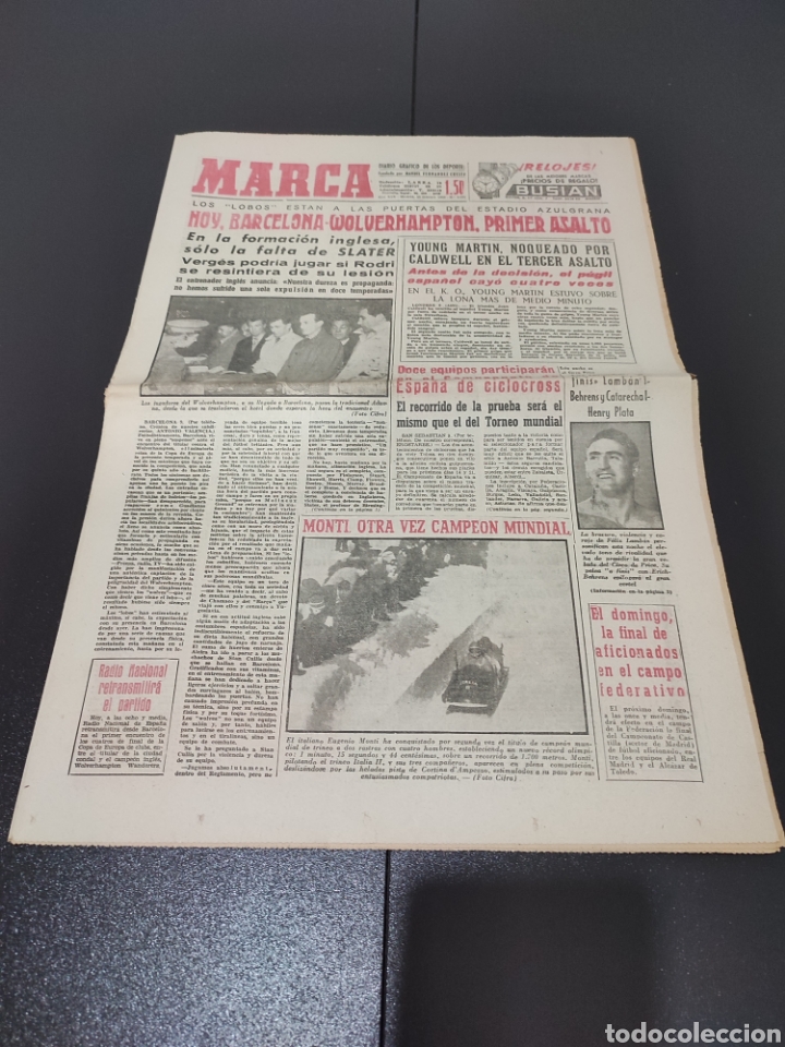 Sammelleidenschaft Sport: 10/02/1960. BARCELONA WOLVERHAMPTON COPA EUROPA.