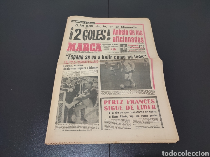 Sports collectibles: 08/05/1968. ESPA&Ntilde;A INGLATERRA EUROCOPA PROGRAMA.
