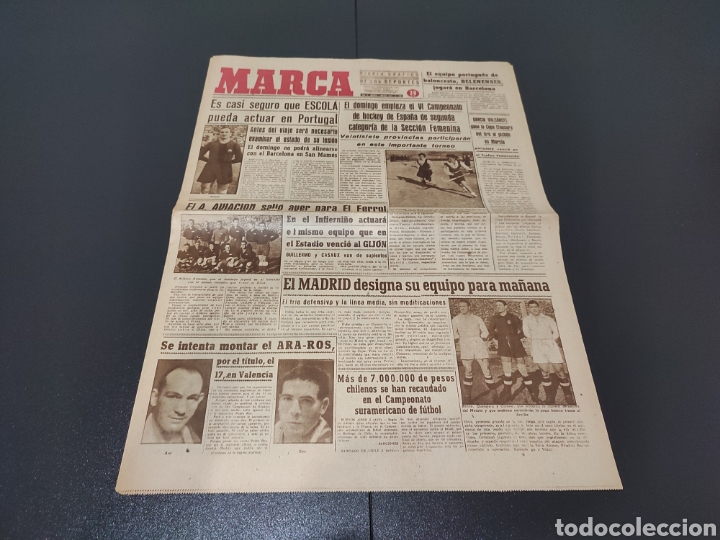 Sammelleidenschaft Sport: 03/03/1945. COPA: R.MADRID - SEVILLA / FERROL - ATL&Eacute;TICO AVIACI&Oacute;N / FERRER CAMPE&Oacute;N MEDIO LIGERO.