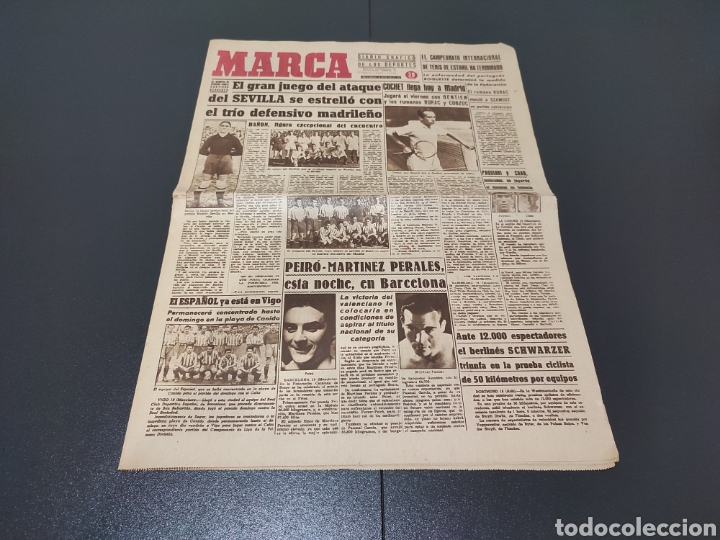 Sammelleidenschaft Sport: 19/01/1944. COCHET / SEVILLA - REAL MADRID - ATL&Eacute;TICO BILBAO - GIJ&Oacute;N / CELTA - ESPA&Ntilde;OL.