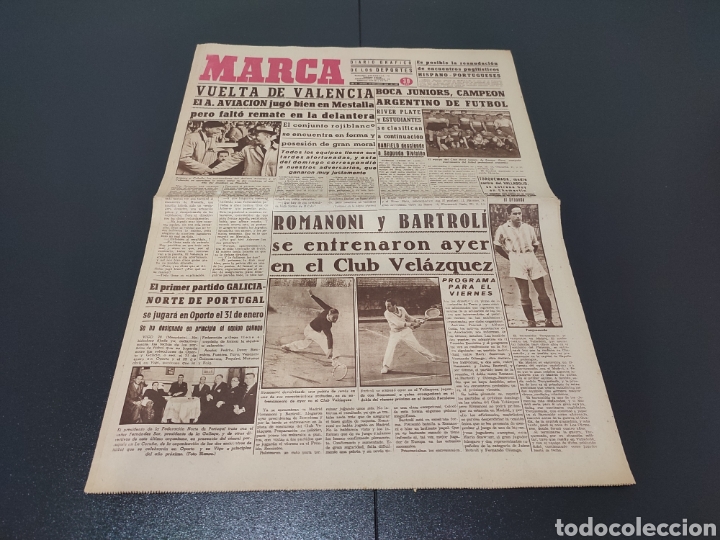 Collezionismo sportivo: 29/11/1944. VALENCIA - AT AVIACI&Oacute;N / MURCIA - GIJ&Oacute;N / BOCA JUNIORS CAMPE&Oacute;N / BANFIELD DEMOTE.