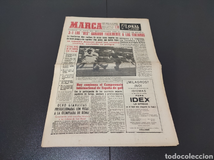 Colecionismo desportivo: 17/10/1958. ESPA&Ntilde;A B - ITALIA B 3 - 1 / COPA: REAL MADRID TENERIFE 3 - 2 / JUAN MANUEL FANGIO RETIRA