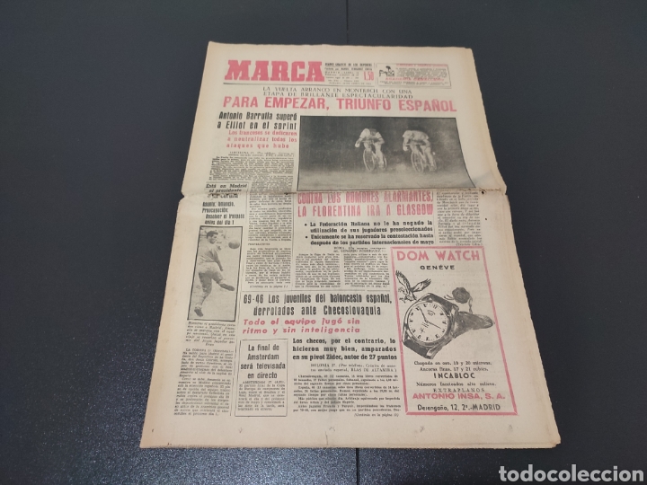 Colecionismo desportivo: 28/04/1962. IPSWICH TOWN PLANTILLA / CD EUROPA RESURGE / RUSIA URUGUAY 5 - O / BEN ALI VS BURRUNI.