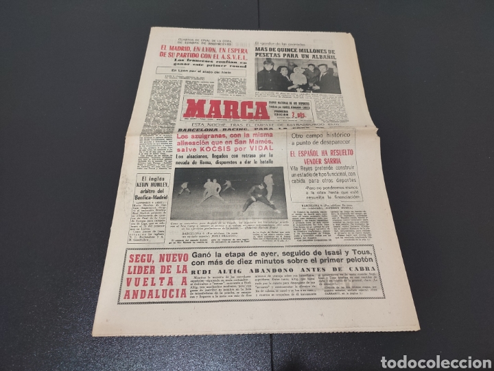 Coleccionismo deportivo: 10/02/1965. COPA FERIAS BARCELONA RACING LISBOA / VENTA DE SARRIA / COPA EUROPA: IFC KOLN LIVERPOOL.