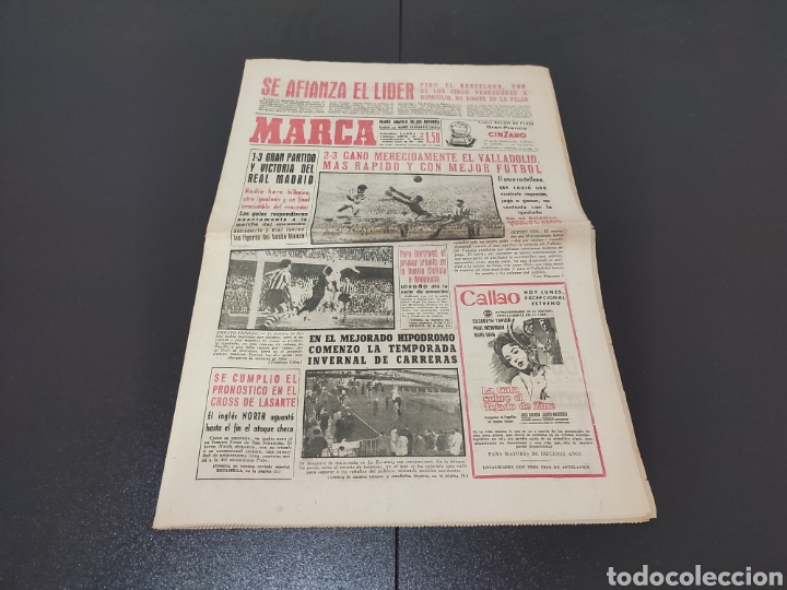 Coleccionismo deportivo: 01/02/1960. AT BILBAO R.MADRID AT MADRID VALLADOLID SEVILLA BARCELONA OSASUNA GRANADA ELCHE R.SOCIED