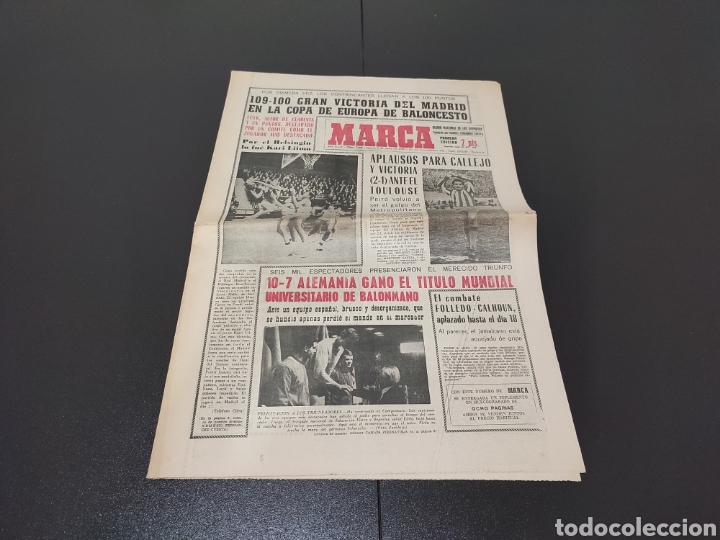 Collectionnisme sportif: 07/01/1965. HOMENAJE CALLEJO: AT MADRID TOULOUSE.