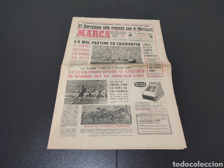 Coleccionismo deportivo: 27/03/1967. R.MADRID CORU&Ntilde;A ZARAGOZA C&Oacute;RDOBA GRANADA AT MADRID H&Eacute;RCULES BARCELONA RESTO JORNADA.