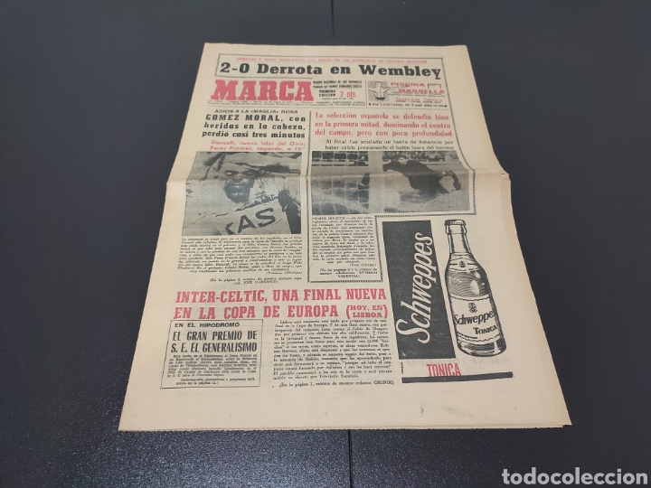 Colecionismo desportivo: 25/05/1967. EUROPEAN FINAL: INTER - CELTIC / ENGLAND - ESPA&Ntilde;A / FAIRS: LEEDS KILMARNOCK / PE&Ntilde;AROL FC