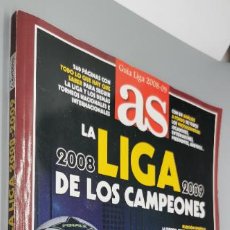Coleccionismo deportivo: DIARIO AS GUIA LIGA 2008-2009 - SUPLEMENTO ESPECIAL TEMPORADA FUTBOL 08/09 CAMPEONES. Lote 291447673