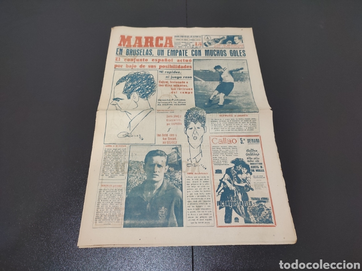 Coleccionismo deportivo: 11/06/1951. VII WORLD CHAMPIONSHIP ROLLER HOCKEY: SPAIN 4 - PORTUGAL 3 / FRIENDLY: SPAIN BELGIUM 3 -