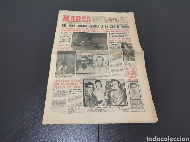 Collezionismo sportivo: 02/03/1960. COPA EUROPA: R.MADRID - OLYMPIQUE NIZA / WOLVERHAMPTON BARCELONA REPORTAJE CON ALINEACIO