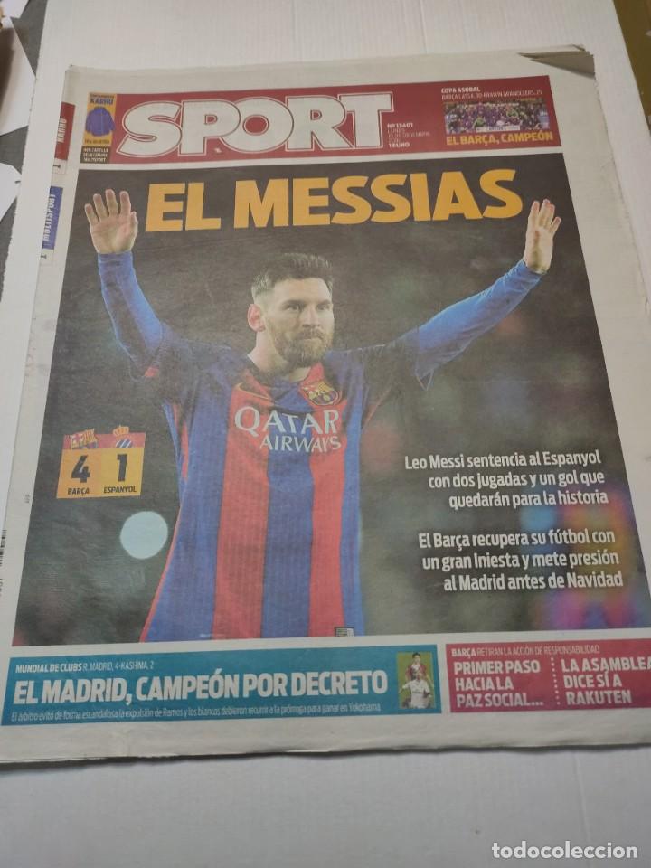 Coleccionismo deportivo: Periódico Deportivo Sport número 13401 Messi El Mesias - Foto 1 - 295960813