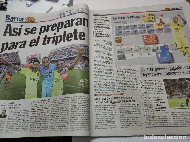 Coleccionismo deportivo: Periódico Deportivo Sport número 12823 Tridente para un Triplete - Foto 2 - 295962233