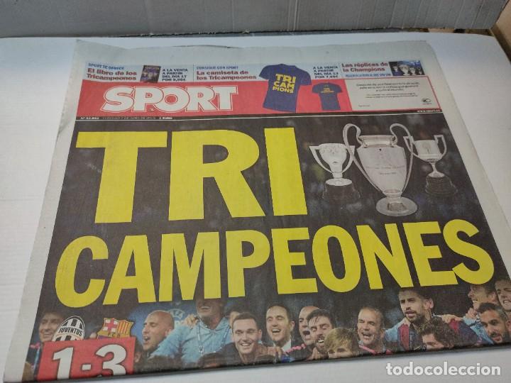 Coleccionismo deportivo: Periódico Deportivo Sport número 12842 Tri Campeones - Foto 1 - 296002838