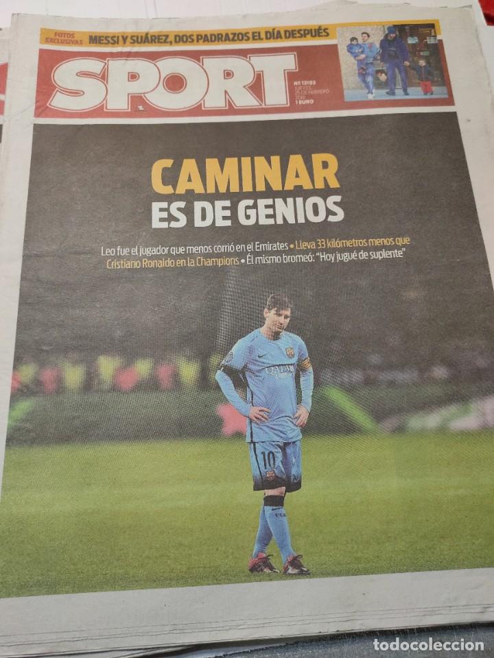 Coleccionismo deportivo: Periódicos Deportivos Sport lote 9 emblemáticos Messi - Foto 7 - 298881148
