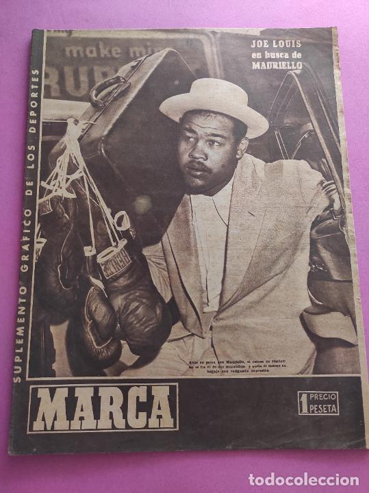 Sammelleidenschaft Sport: PERIODICO MARCA N&ordm; 195 1946 BOXEO JOE LOUIS - PORTUGAL ESPA&Ntilde;A - RENE PETIT