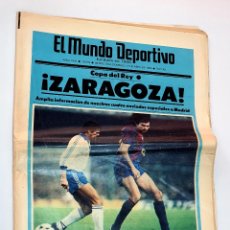 Colecionismo desportivo: DIARIO EL MUNDO DEPORTIVO 1986 REAL ZARAGOZA CAMPEÓN COPA DEL REY 85/86 POSTER FIGNON - HUGO SÁNCHEZ. Lote 299698508