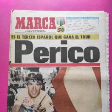 Coleccionismo deportivo: DIARIO MARCA PEDRO DELGADO GANADOR TOUR DE FRANCIA 1988 - PERICO REYNOLDS CAMPEON PARIS 88. Lote 303017743
