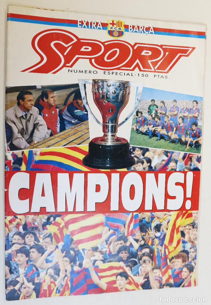 Coleccionismo deportivo: SPORT BARÇA CAMPEON LIGA 1990/1991 - FC BARCELONA CAMPIONS 90-91 - Foto 1 - 303758783