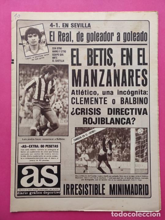 Coleccionismo deportivo: DIARIO AS 1983 LIGA 83/84 SEVILLA 4-1 REAL MADRID - CASTILLA - 5000 NUMEROS - MIGUEL MUÑOZ - Foto 1 - 305126298